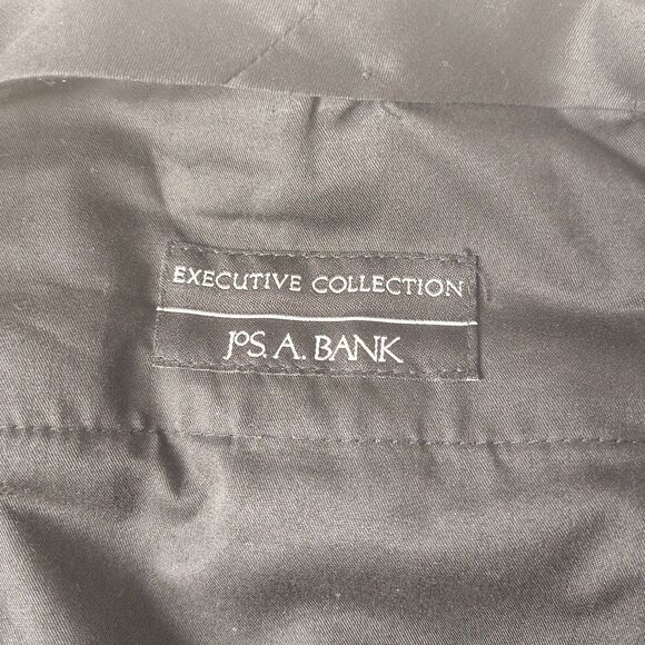 Jos A Bank Executive Collection 40x32 Dark Gray 100% Wool Cuffed Dress Pants - Picture 2 of 13
